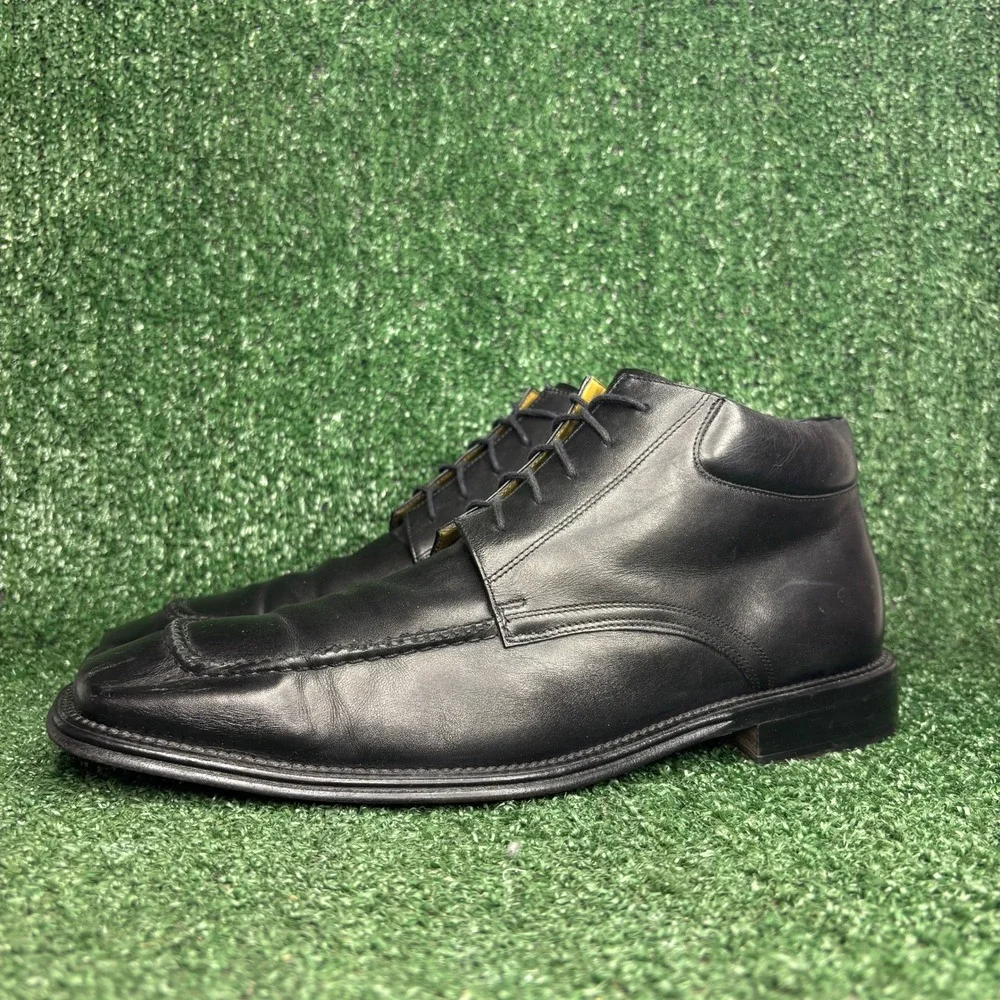 Mezlan Moc Toe Square Dress Lace Up Leather Chukka Ankle Boots Black Mens 10 M‎